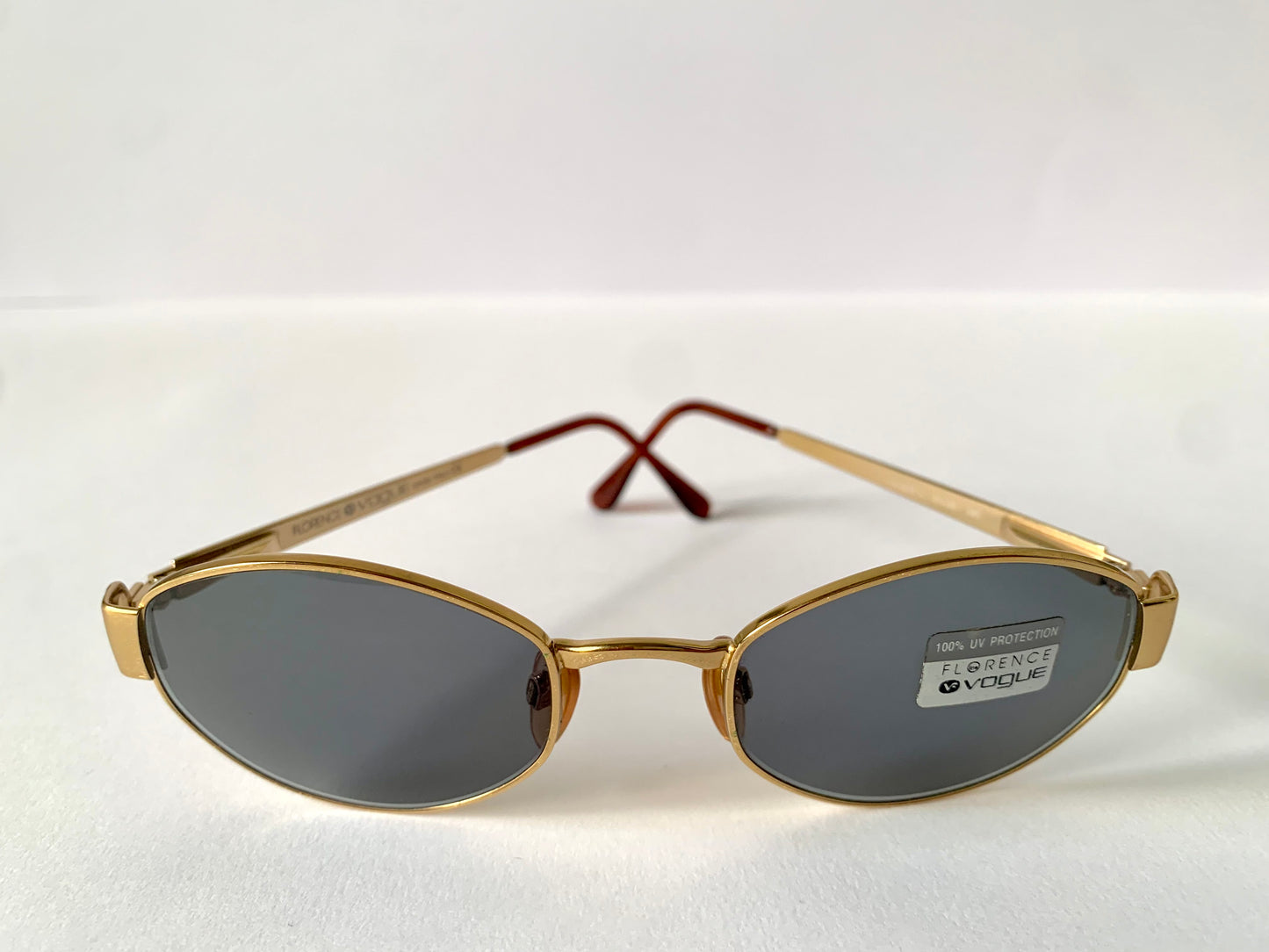 Vogue 90s vintage sunglasses - oval metal golden frames