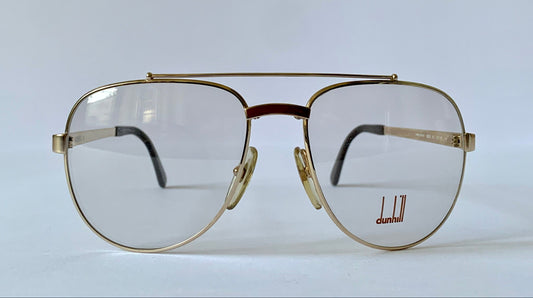 Dunhill 80s Vintage glasses - golden and burgundy frames