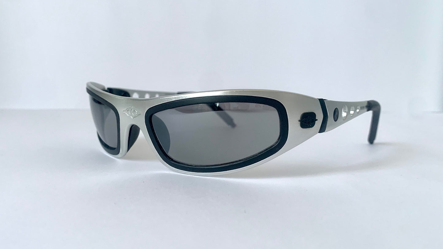 Killer Loop vintage 90s sunglasses - Vicious K0301 silver and black metal frame