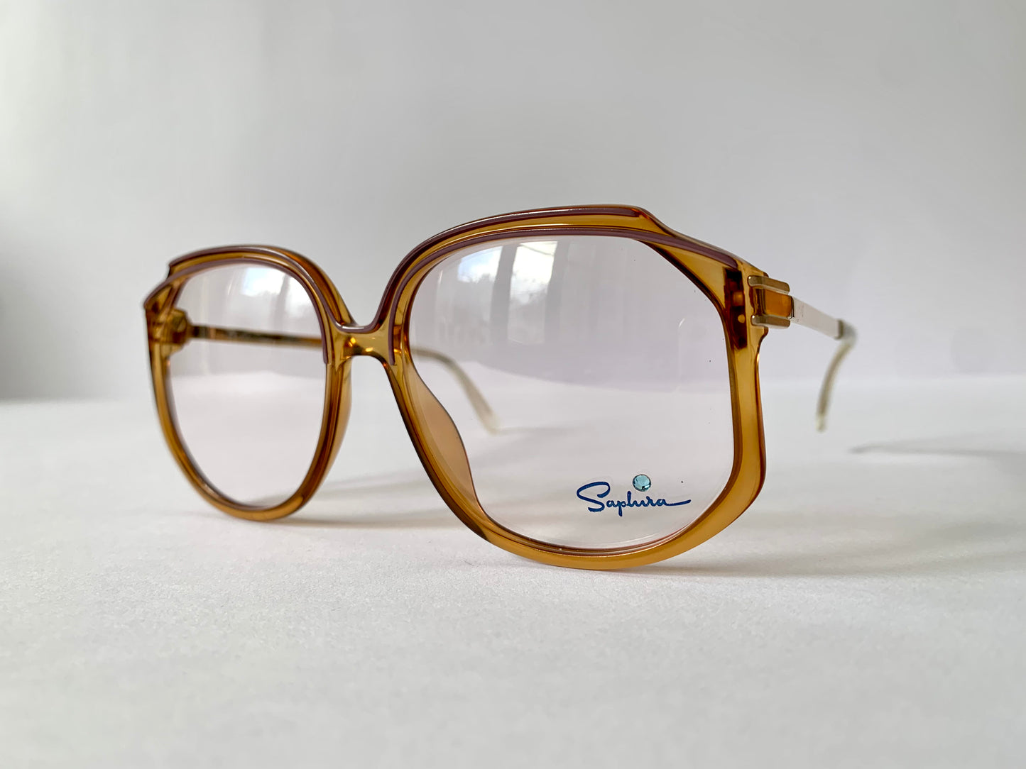 Saphira 80s glasses - XL yellow frames