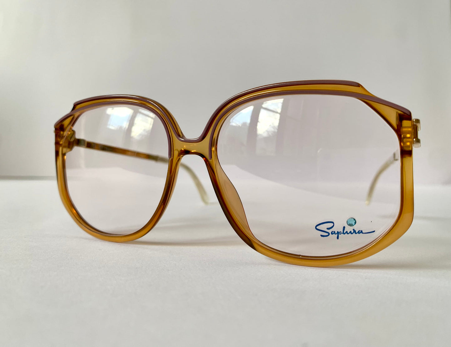 Saphira 80s glasses - XL yellow frames