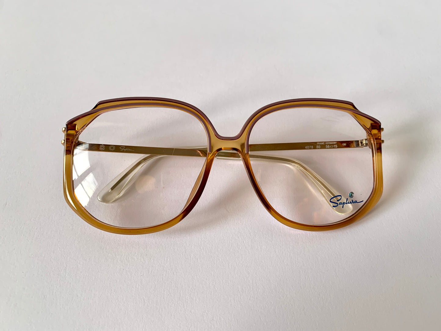 Saphira 80s glasses - XL yellow frames