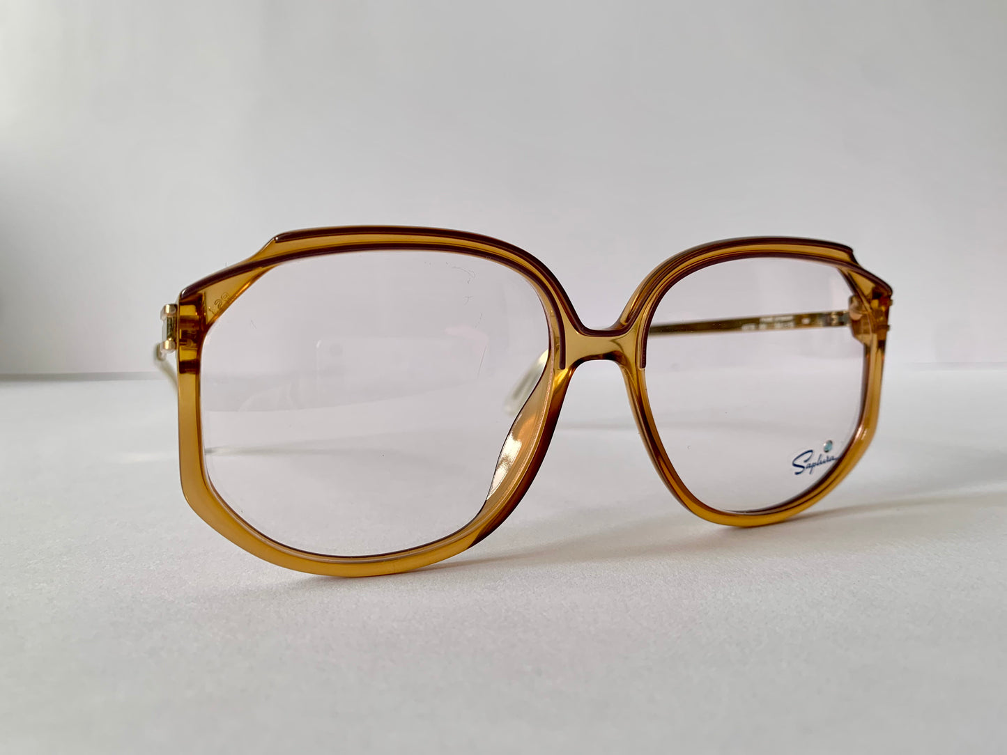 Saphira 80s glasses - XL yellow frames