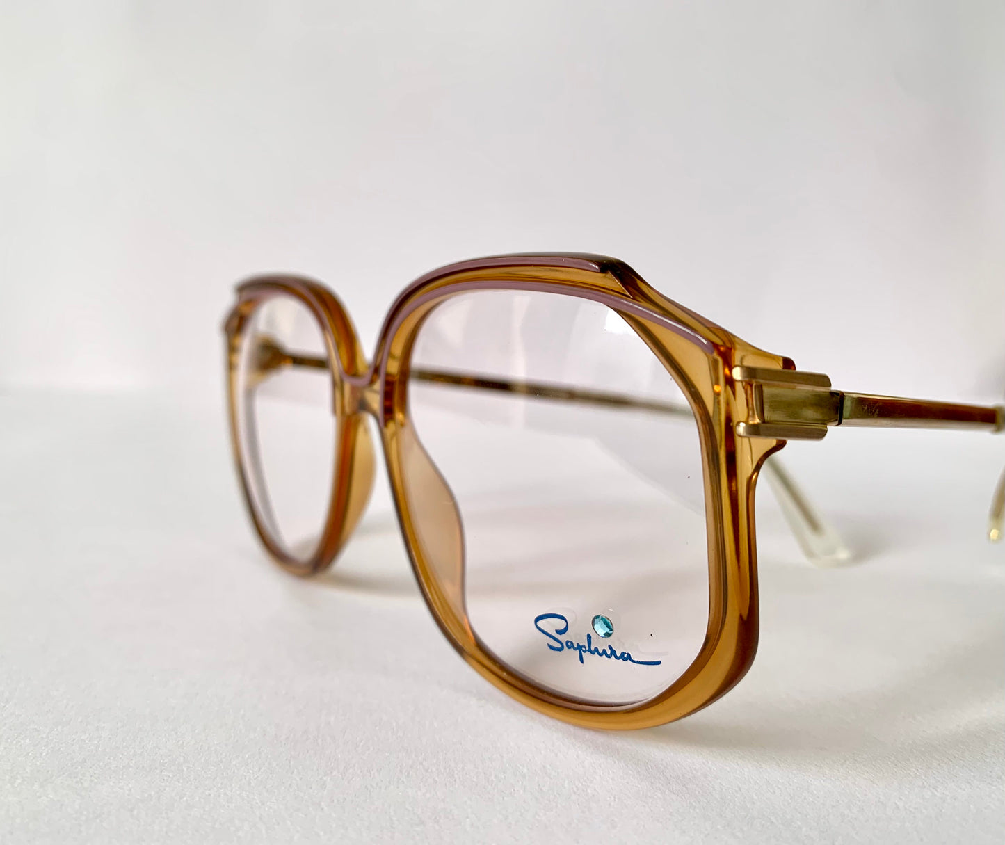 Saphira 80s glasses - XL yellow frames