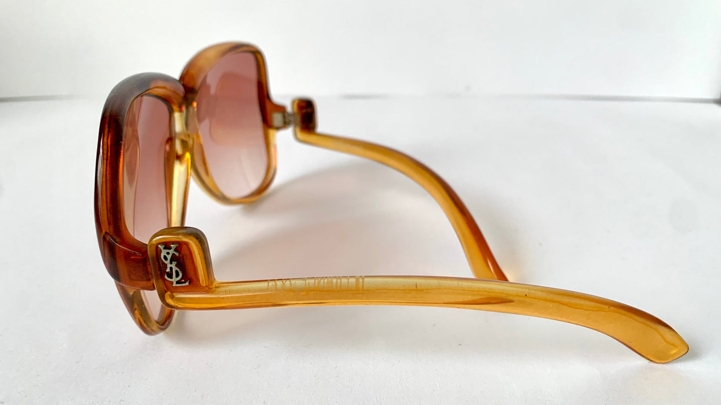 Yves Saint Laurent 80s vintage sunglasses - 7771 XL YSL brown frames