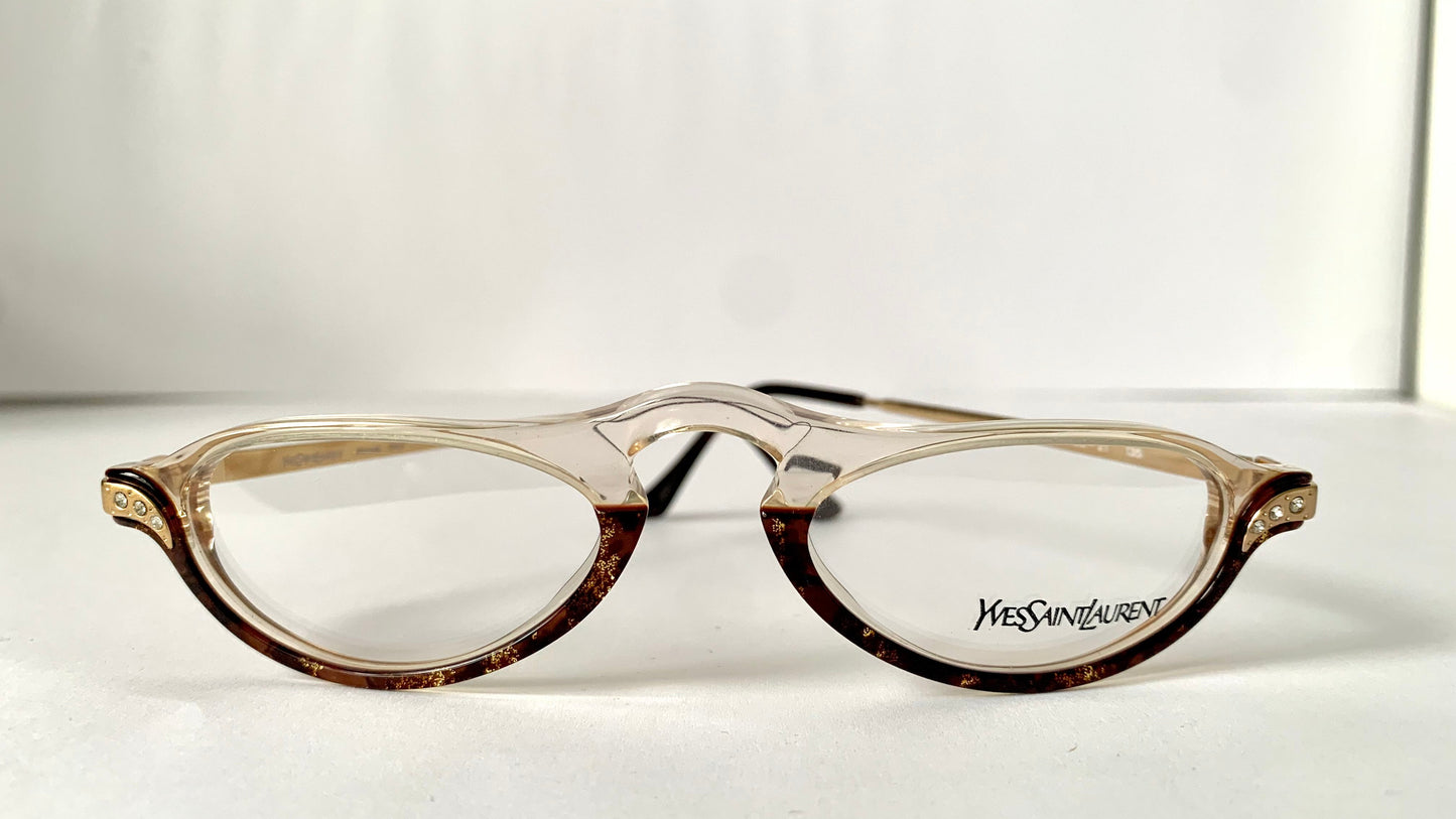 Yves Saint Laurent vintage glasses - cat eye 80s half-moon frames