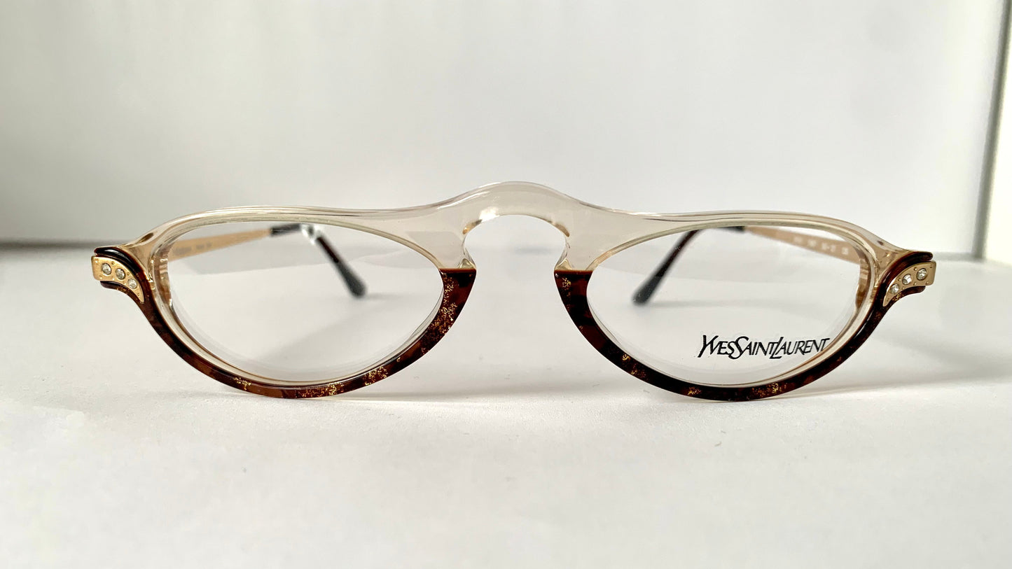 Yves Saint Laurent vintage glasses - cat eye 80s half-moon frames