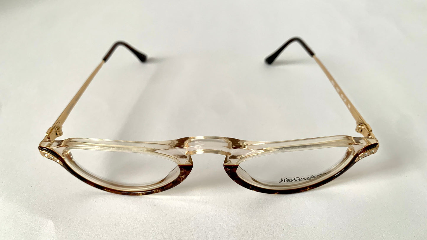 Yves Saint Laurent vintage glasses - cat eye 80s half-moon frames