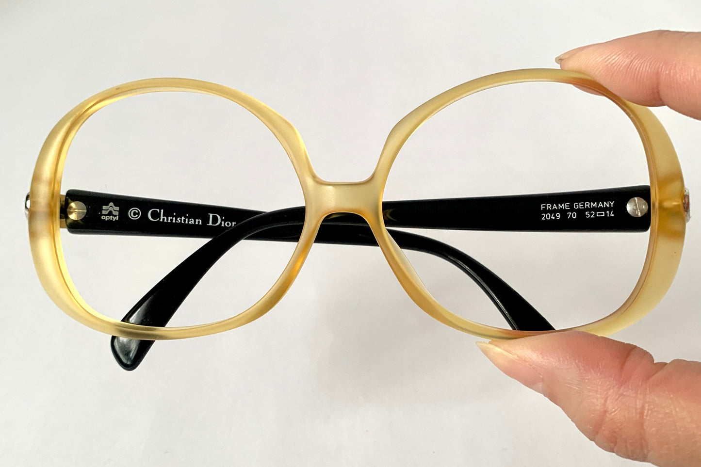 Christian Dior 80s vintage glasses - yellow and black frame