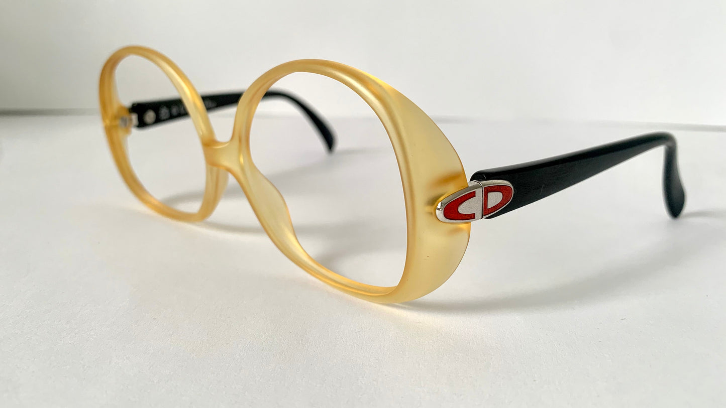 Christian Dior 80s vintage glasses - yellow and black frame