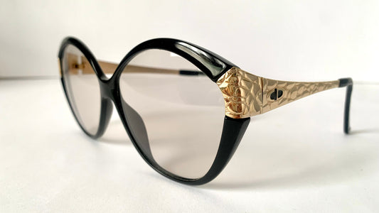 Christian Dior Photochromic vintage Sunglasses - 2319 oversized black and gold frames