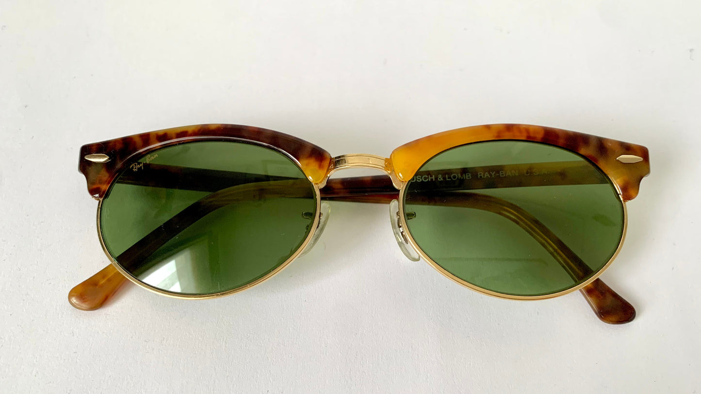 Ray Ban B&L USA vintage sunglasses - W1265 Wayfarer Oval Blond Tortoise