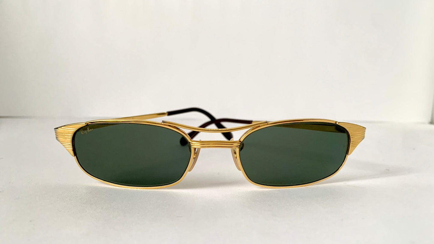 Ray Ban B&L USA vintage sunglasses - Signet W1396 Gold plated frame