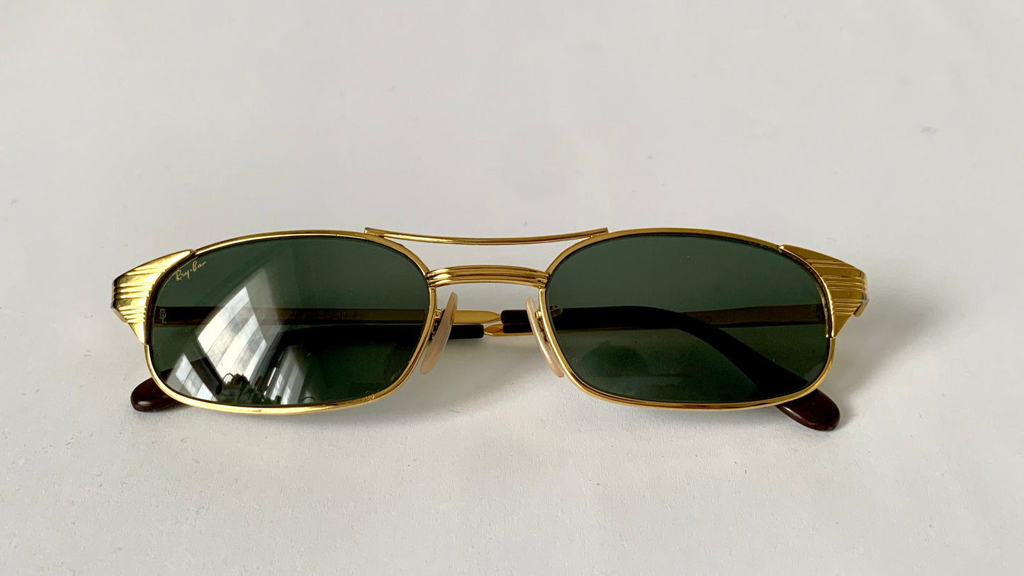 Ray Ban B&L USA vintage sunglasses - Signet W1396 Gold plated frame