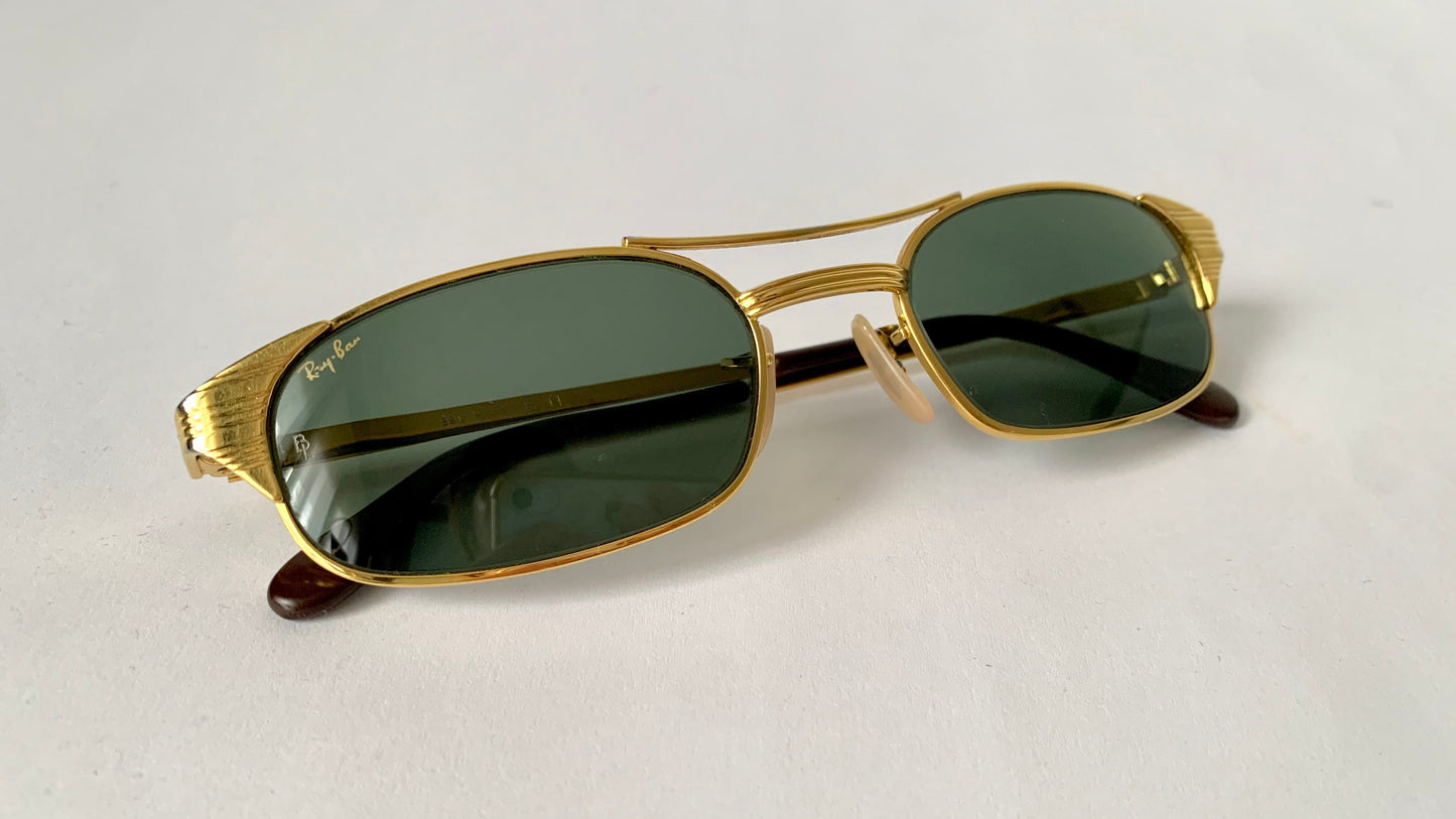 Ray Ban B&L USA vintage sunglasses - Signet W1396 Gold plated frame