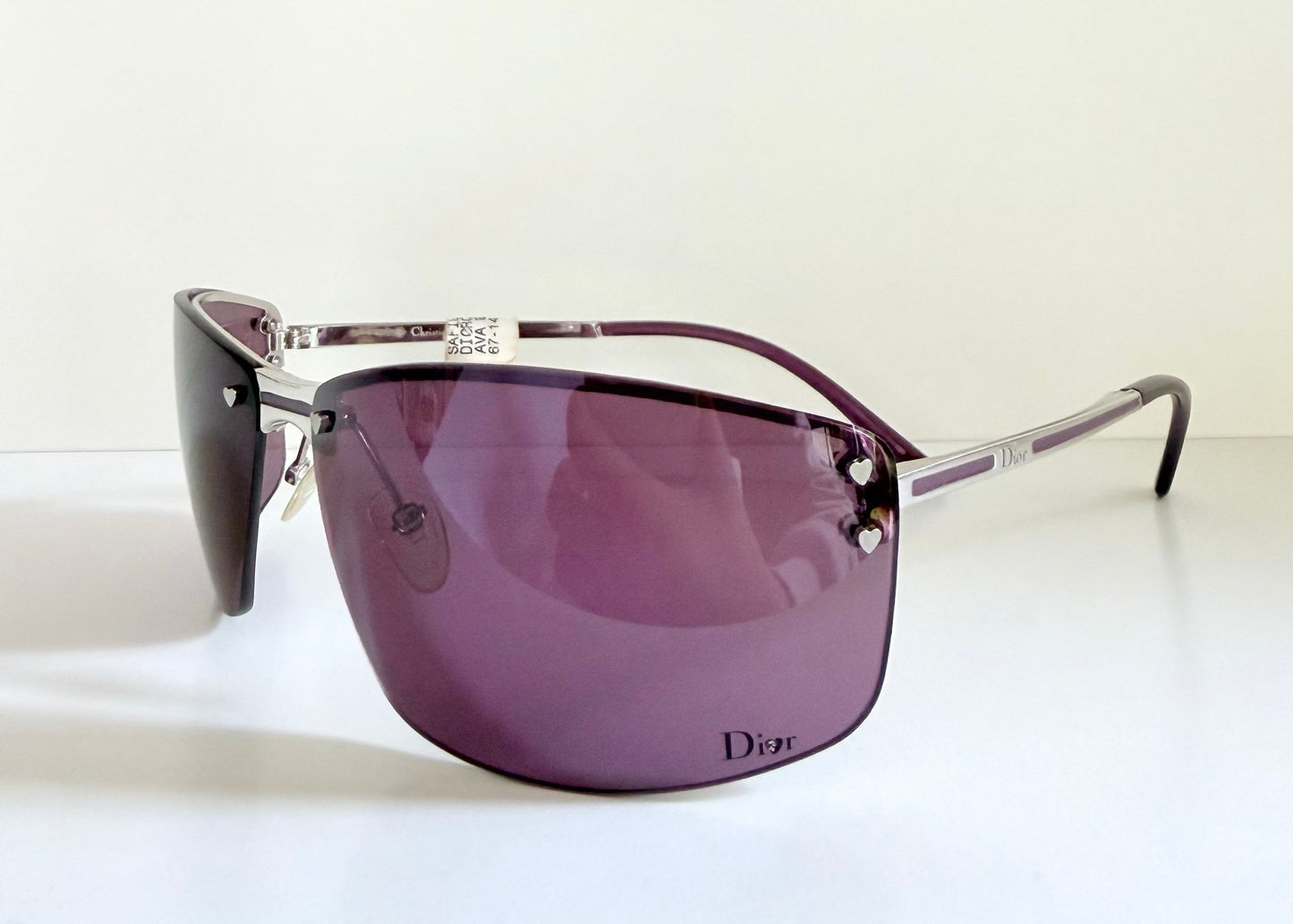 Christian Dior Vintage Sunglasses - Y2K Dior Charm 1 shield purple frames NOS