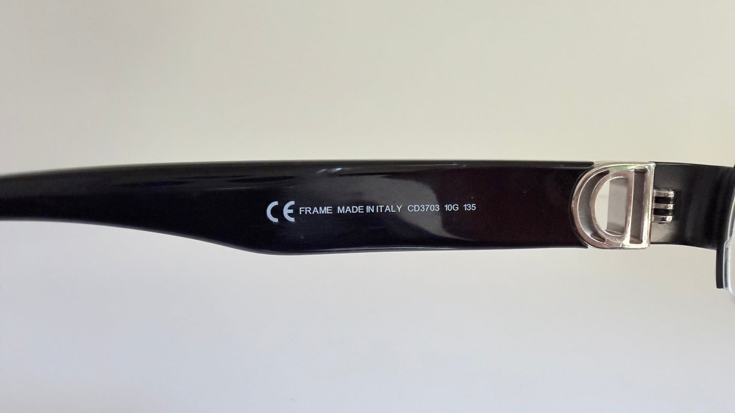 Christian Dior vintage 00s glasses - silver and black Y2K rectangular frames