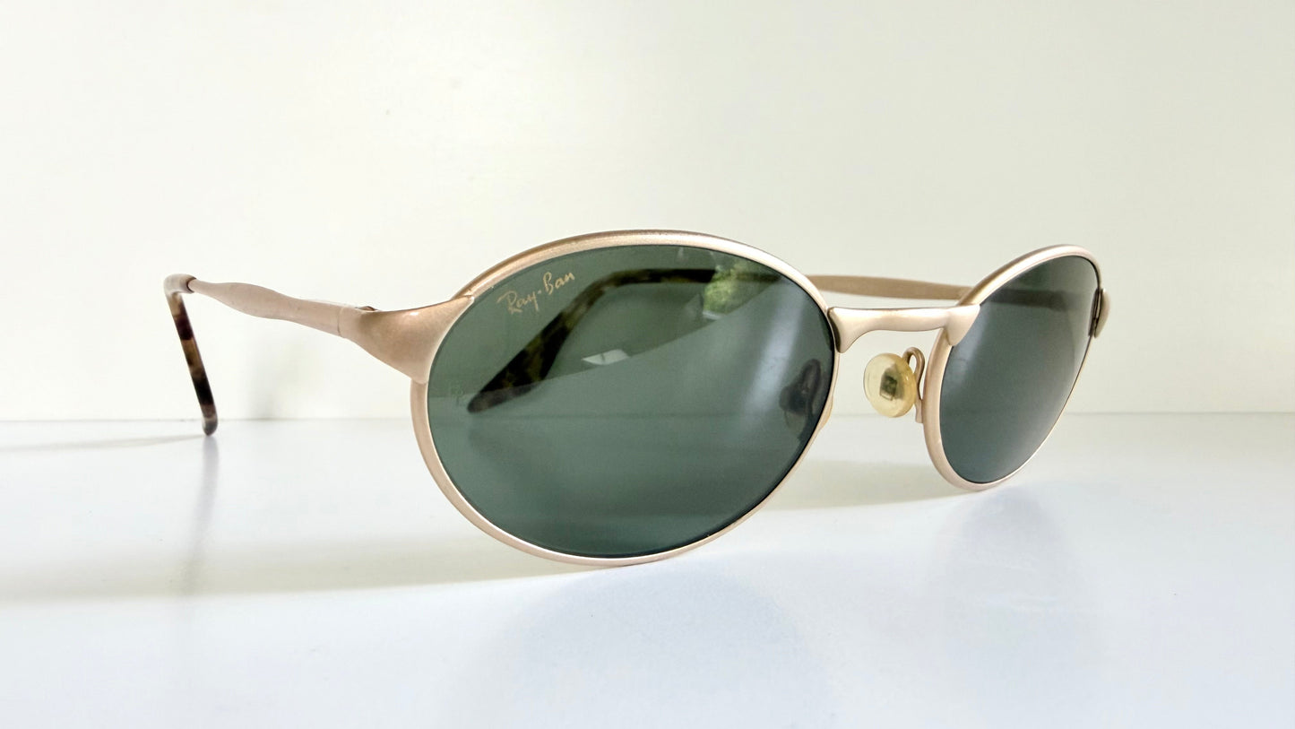 Ray Ban B&L USA vintage sunglasses - W2840 Highstreet matte gold oval frames