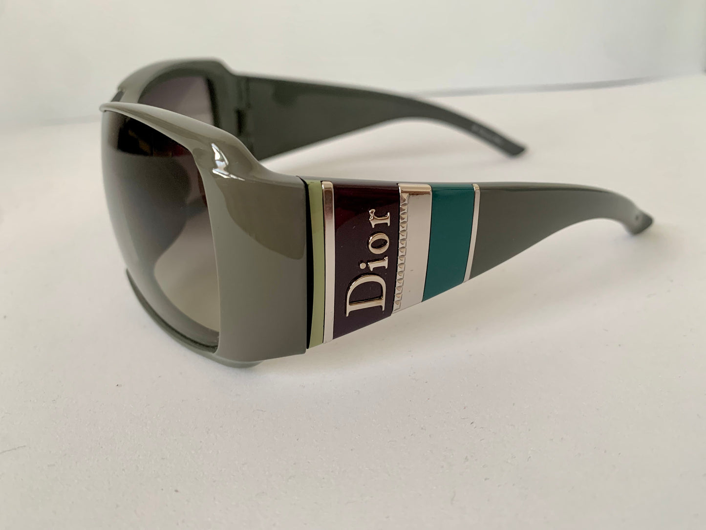 Sunglasses Christian Dior vintage 00s - Dior stripes 2 oversized mascara style