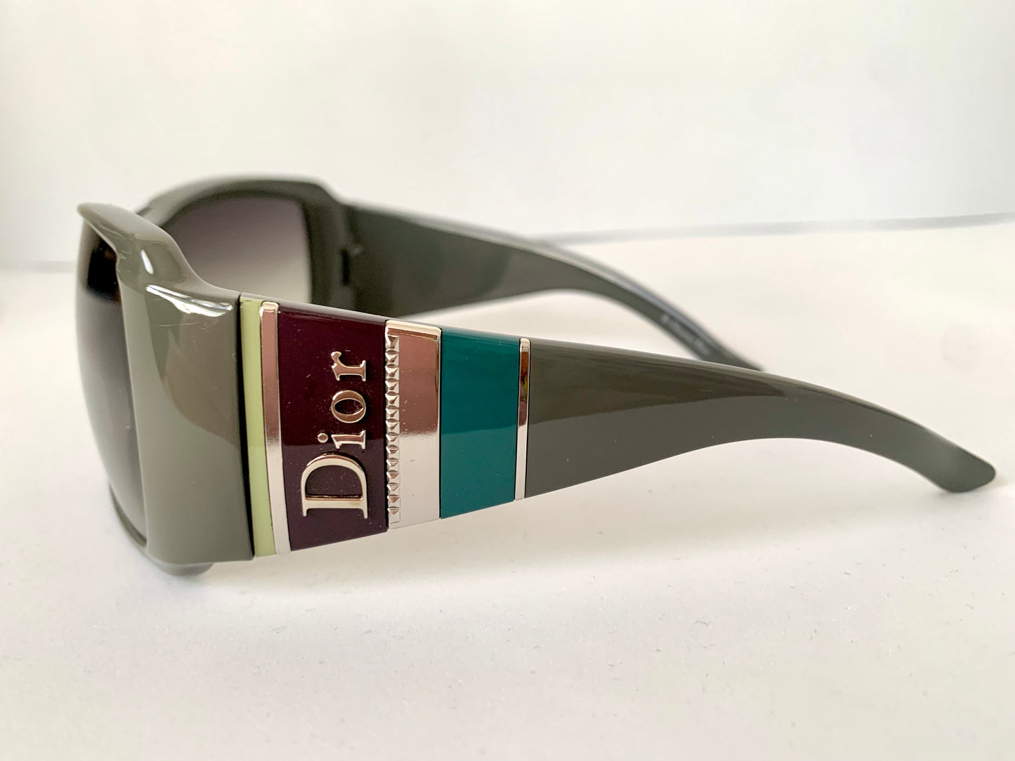 Sunglasses Christian Dior vintage 00s - Dior stripes 2 oversized mascara style