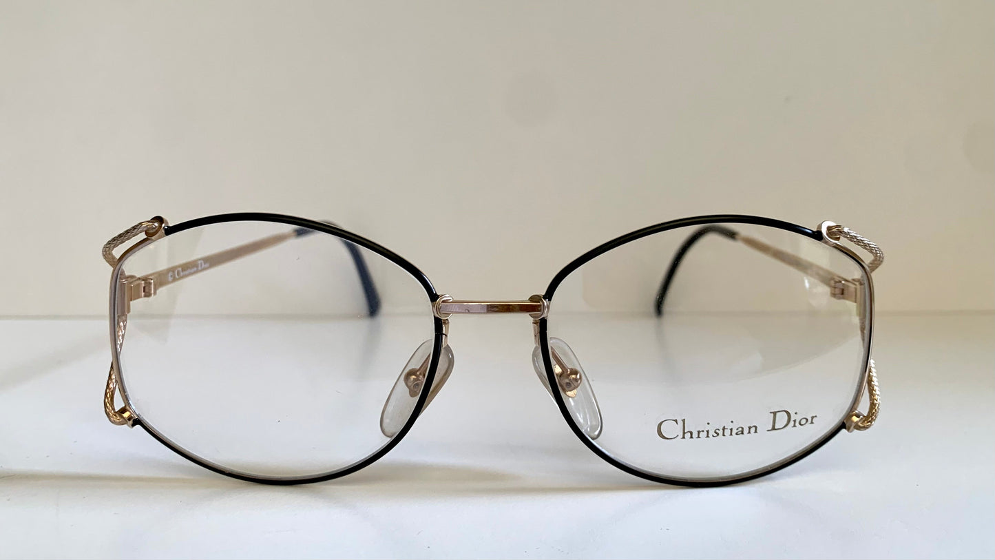 Christian Dior Vintage glasses - 2634 gold and black 80s frames