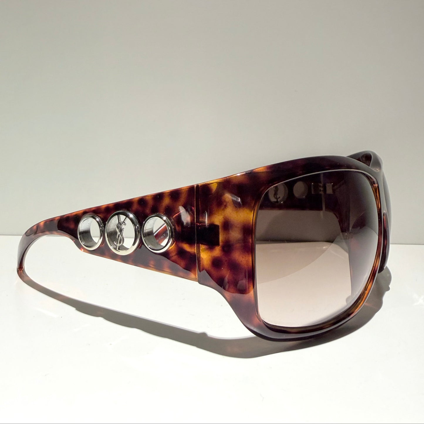 Yves Saint Laurent 00s vintage sunglasses - YSL brown frames with logos