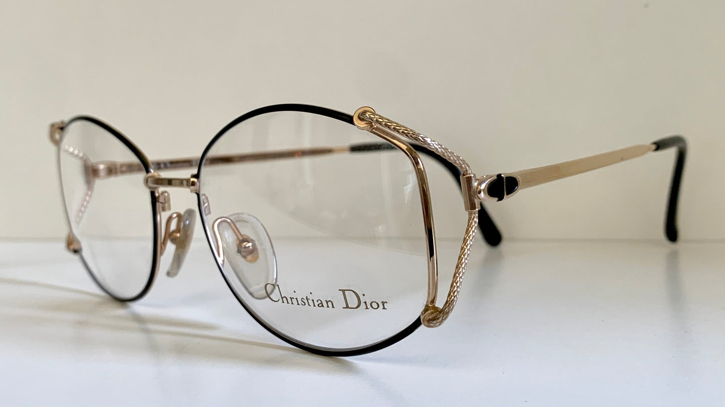 Christian Dior Vintage glasses - 2634 gold and black 80s frames