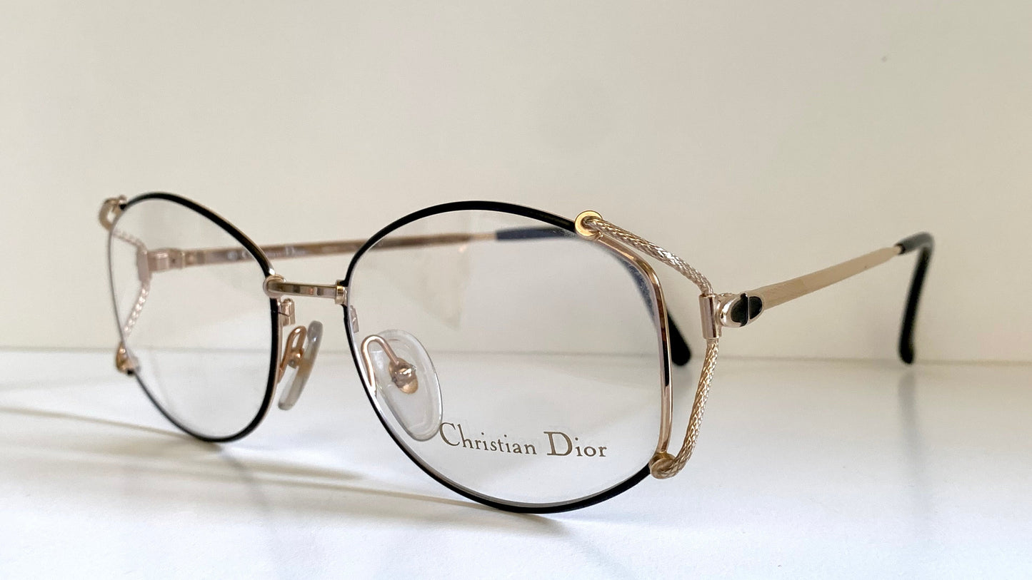 Christian Dior Vintage glasses - 2634 gold and black 80s frames