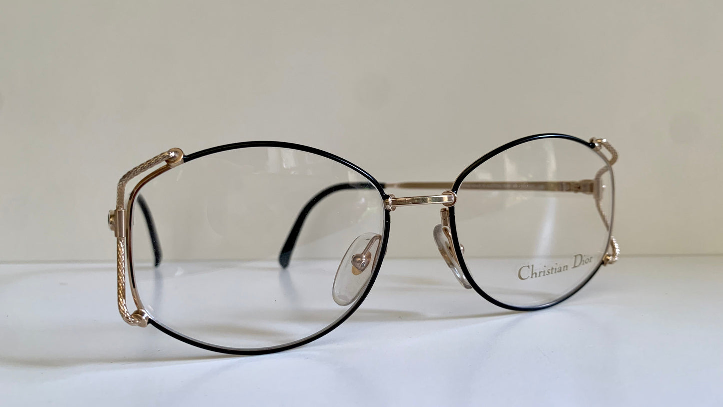 Christian Dior Vintage glasses - 2634 gold and black 80s frames