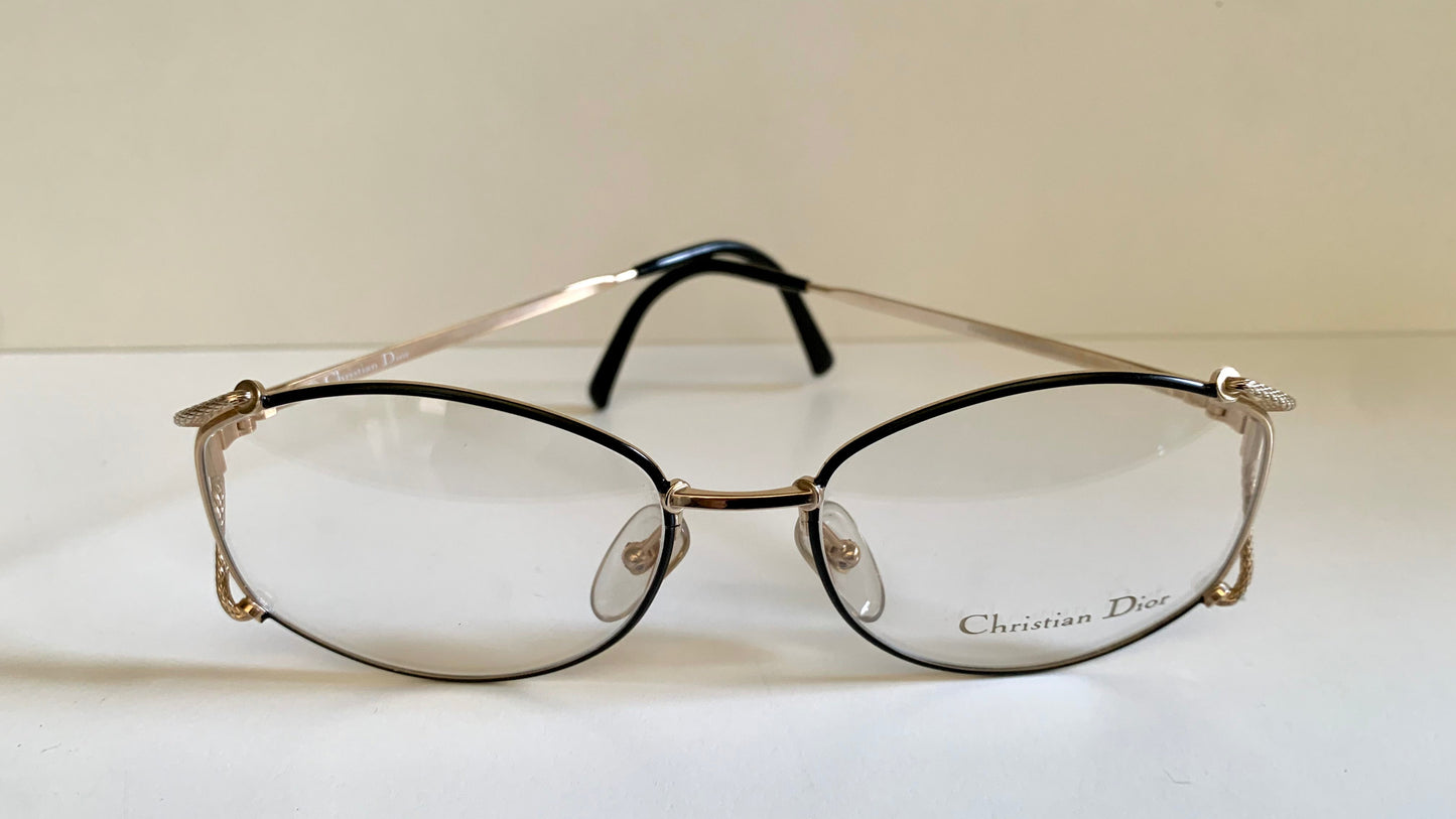 Christian Dior Vintage glasses - 2634 gold and black 80s frames