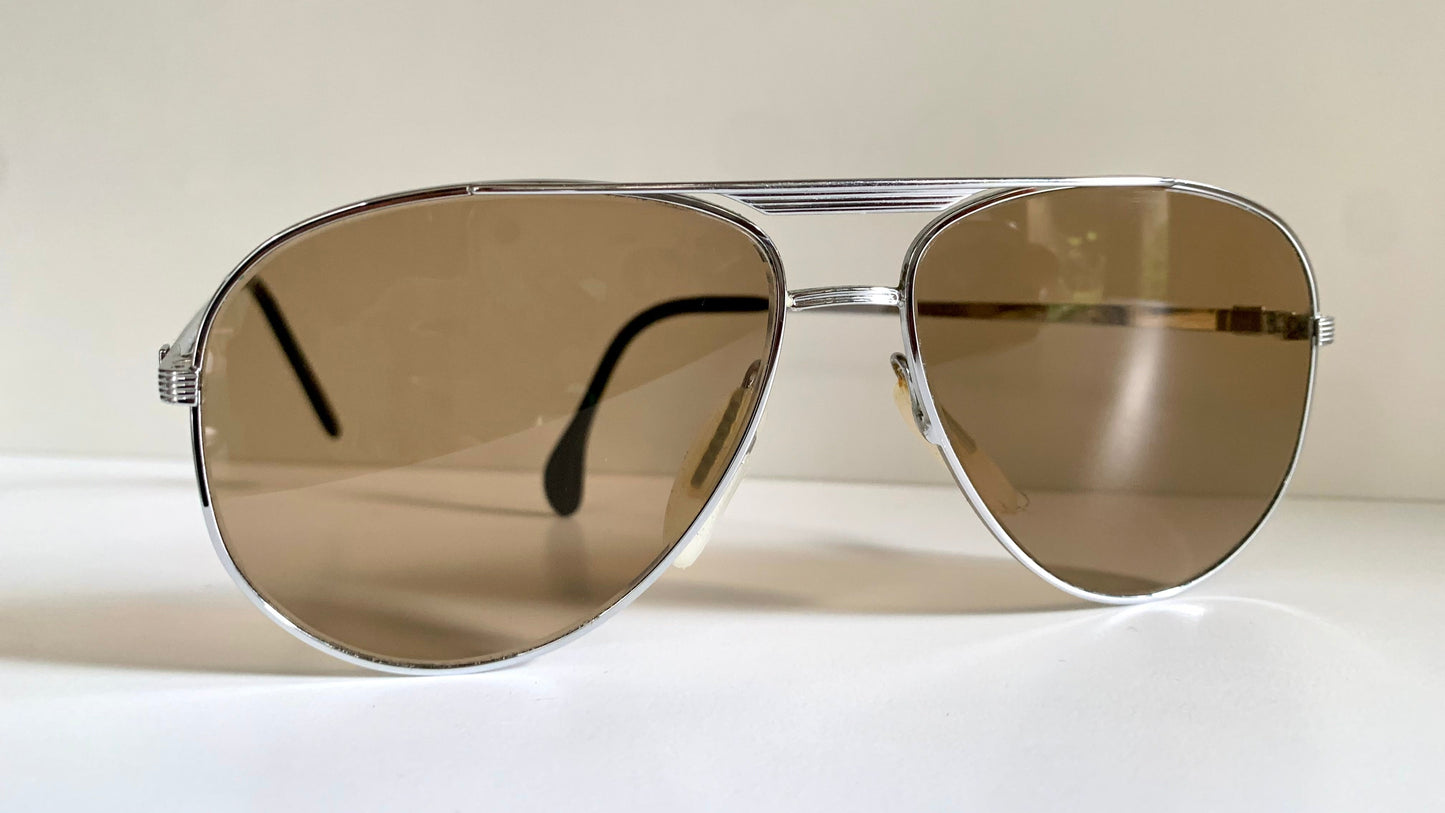 Zeiss 70s vintage sunglasses - Aviator silver frames
