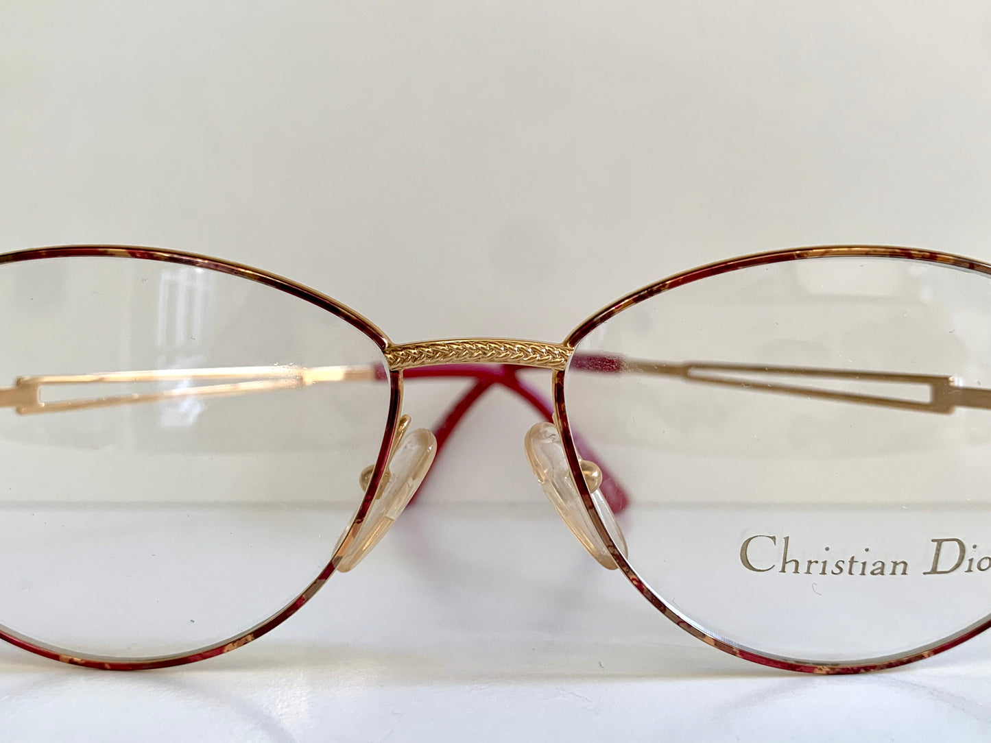 Christian Dior Vintage glasses - gold and red frame - 2832 made in Austria