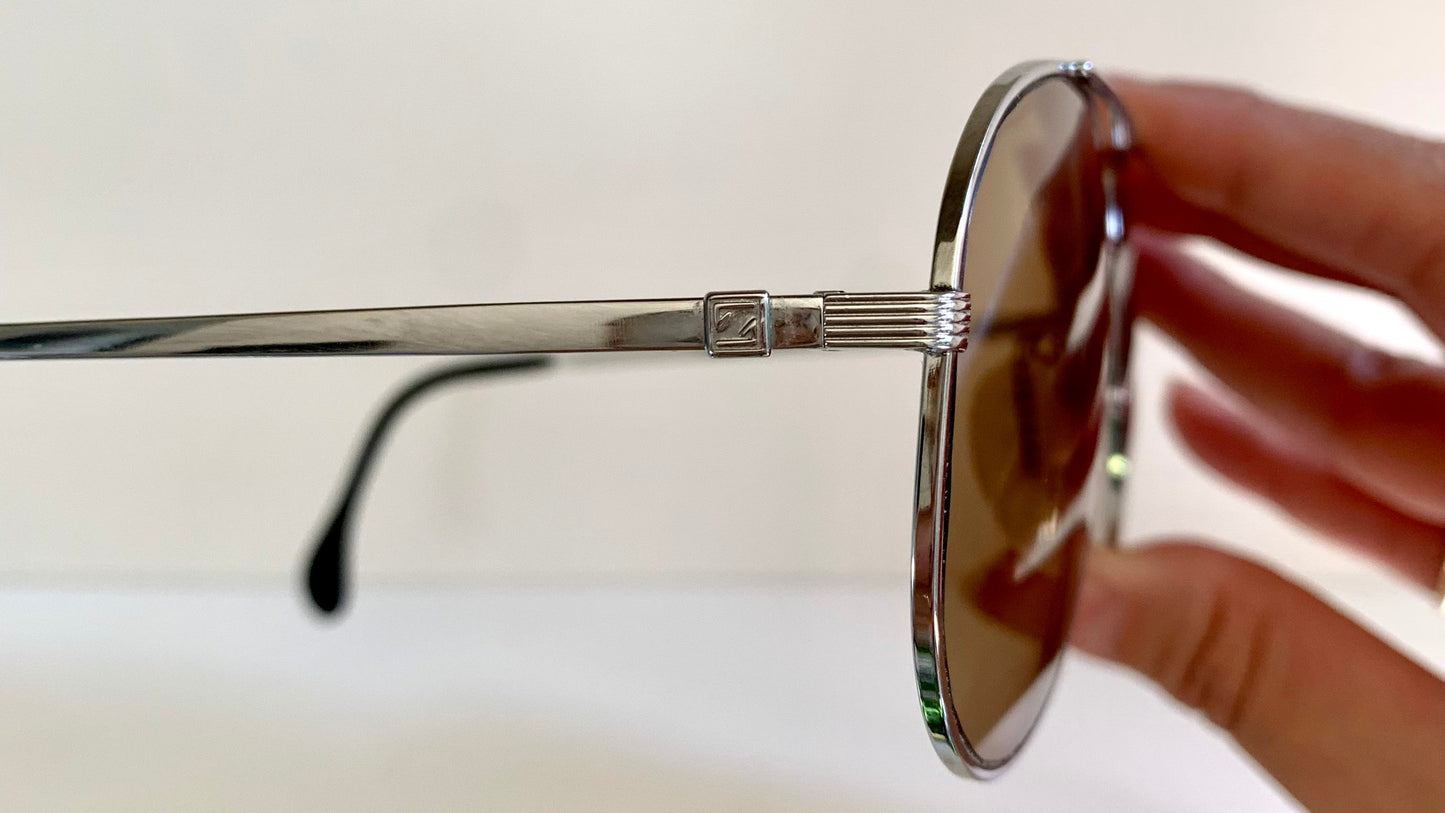 Zeiss 70s vintage sunglasses - Aviator silver frames