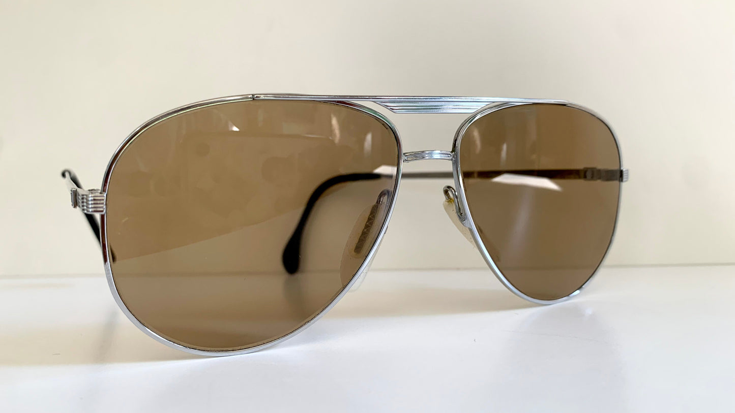 Zeiss 70s vintage sunglasses - Aviator silver frames