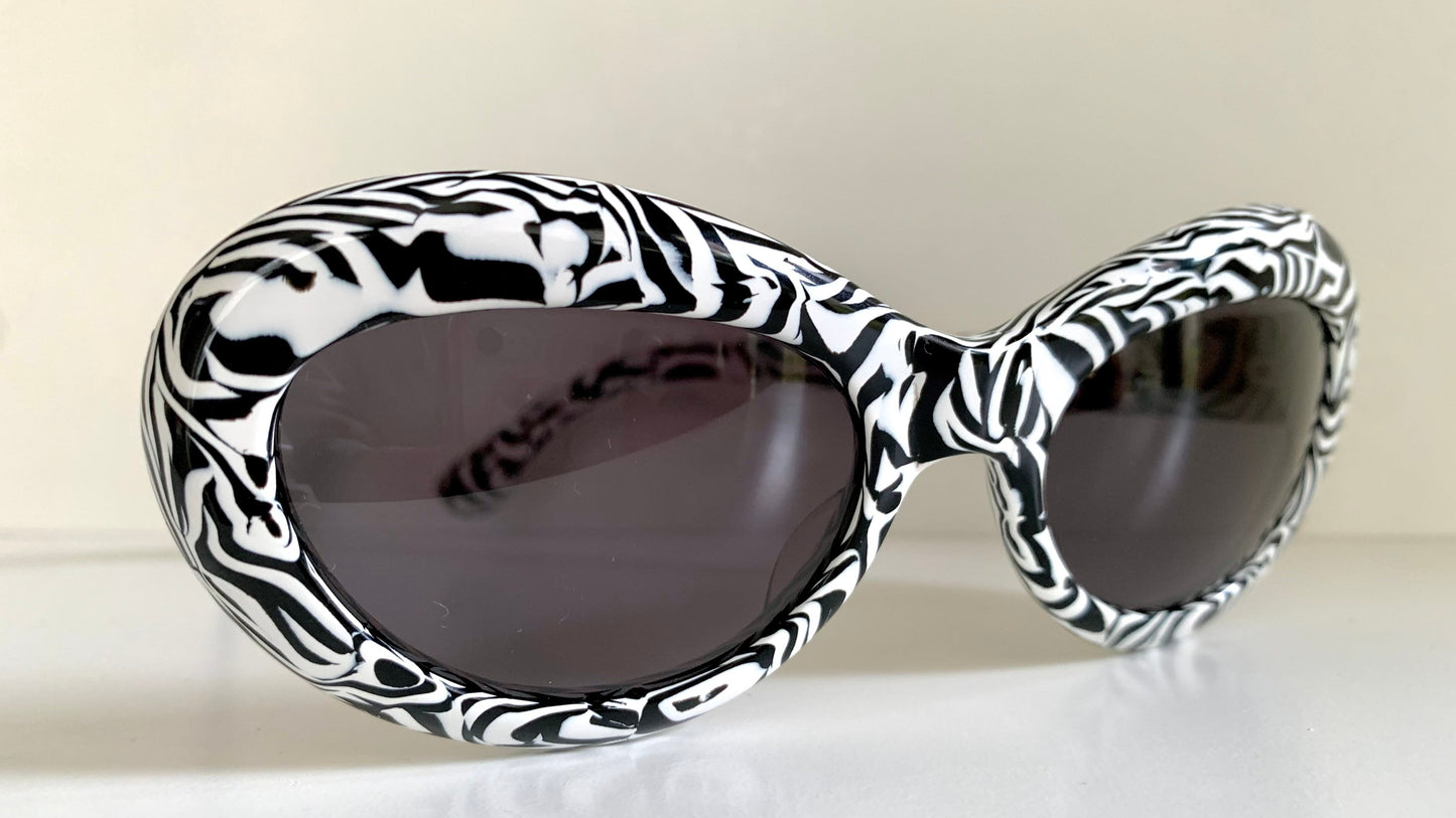 Vintage Nouvelle Vague sunglasses - S.164 Fantasy zebra frames