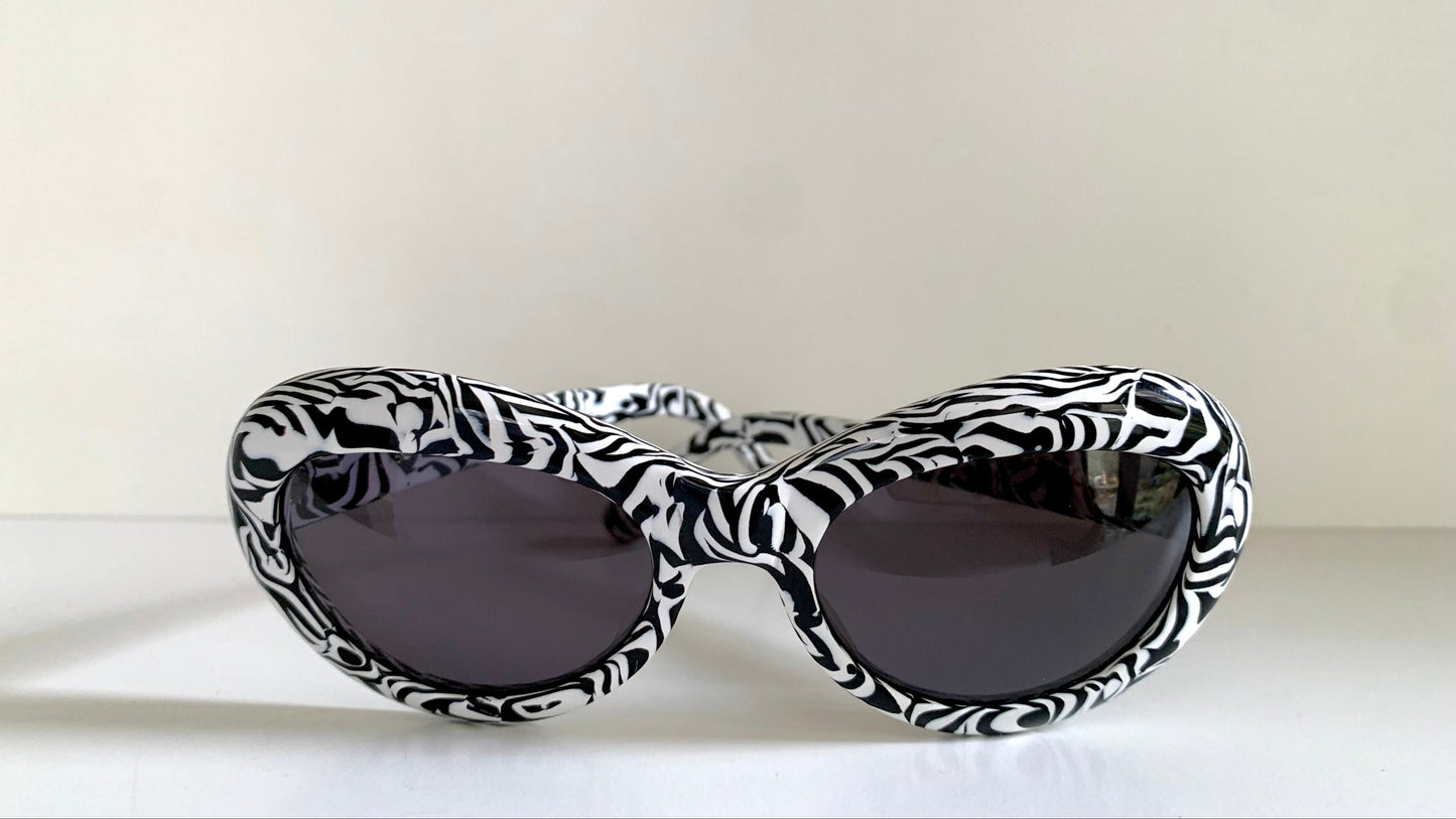 Vintage Nouvelle Vague sunglasses - S.164 Fantasy zebra frames