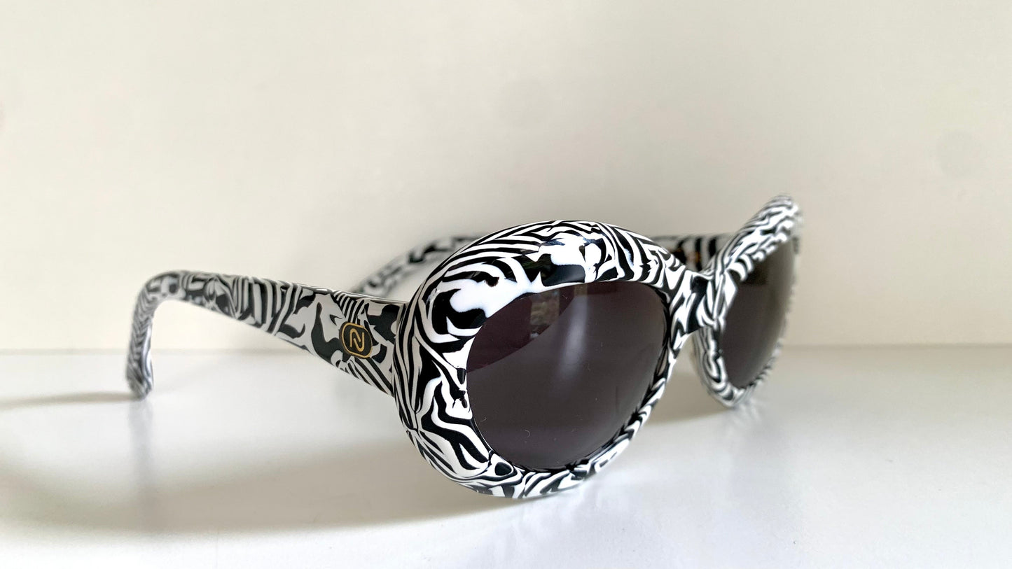 Vintage Nouvelle Vague sunglasses - S.164 Fantasy zebra frames