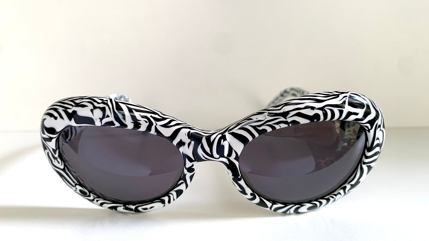 Vintage Nouvelle Vague sunglasses - S.164 Fantasy zebra frames