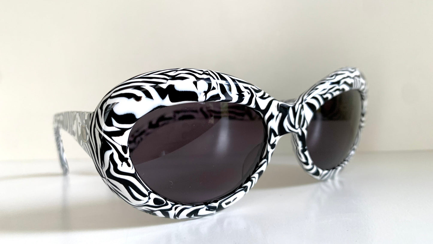 Vintage Nouvelle Vague sunglasses - S.164 Fantasy zebra frames
