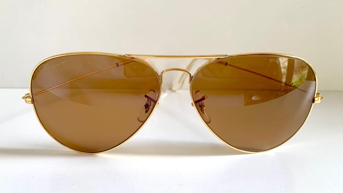 Vintage Ray Ban aviator Chromax sunglasses B&L USA - 62mm 80s Driving Series