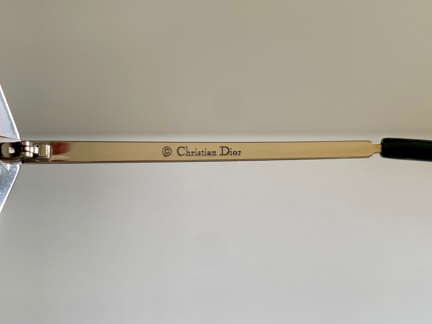 Christian Dior Vintage Sunglasses - Secret 1 XL light gold shield wrap frames