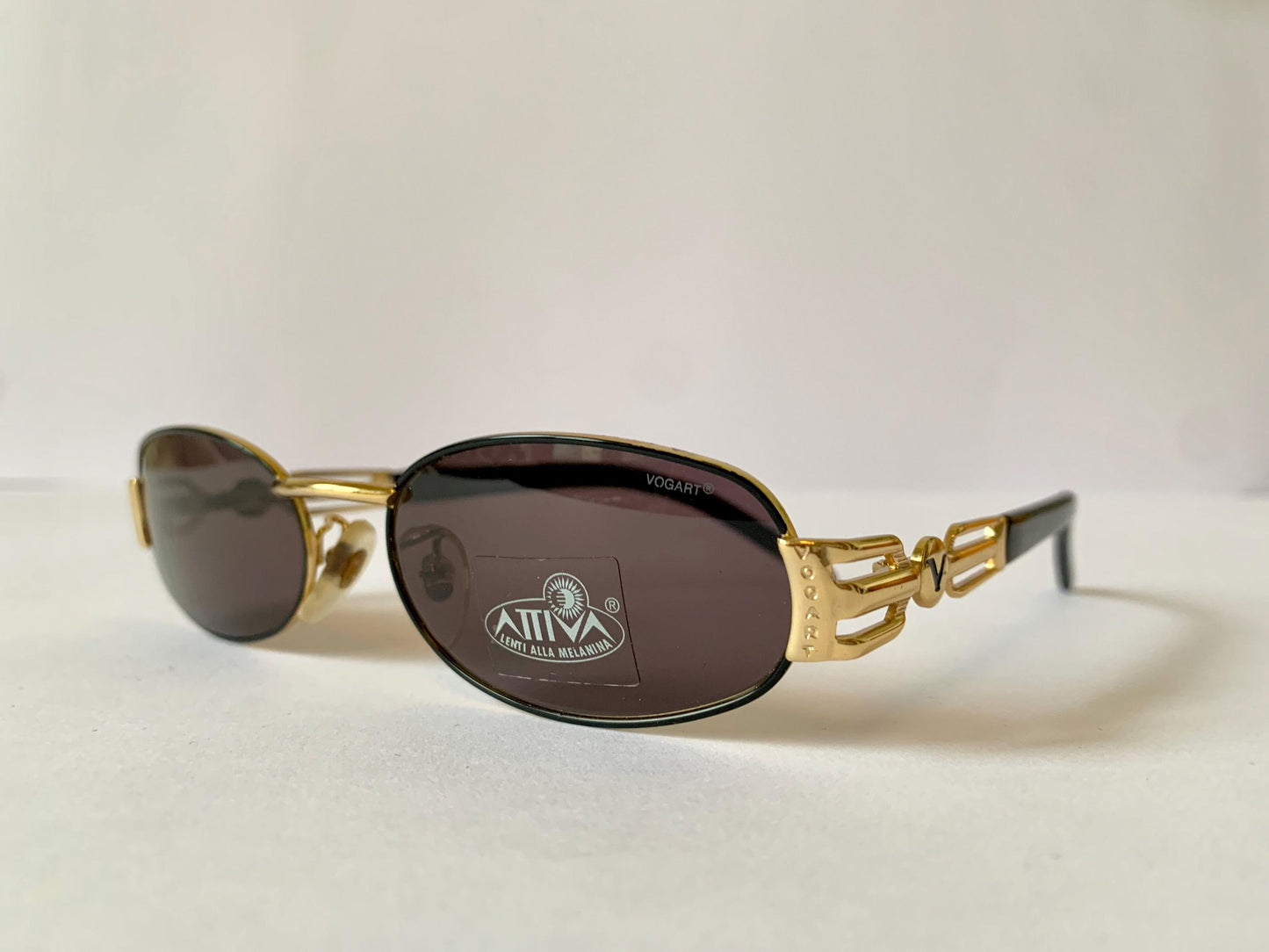 Vogart by Police 90s vintage sunglasses - oval golden frame