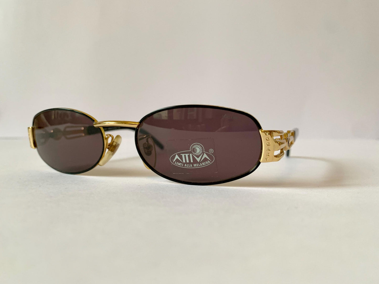 Vogart by Police 90s vintage sunglasses - oval golden frame