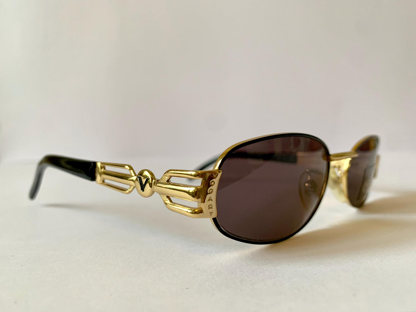 Vogart by Police 90s vintage sunglasses - oval golden frame