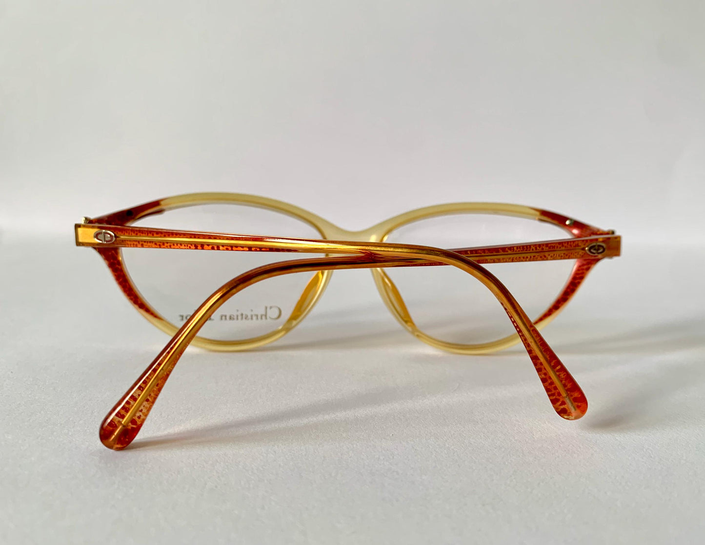 Christian Dior 80s vintage glasses - 2735 yellow and red frames