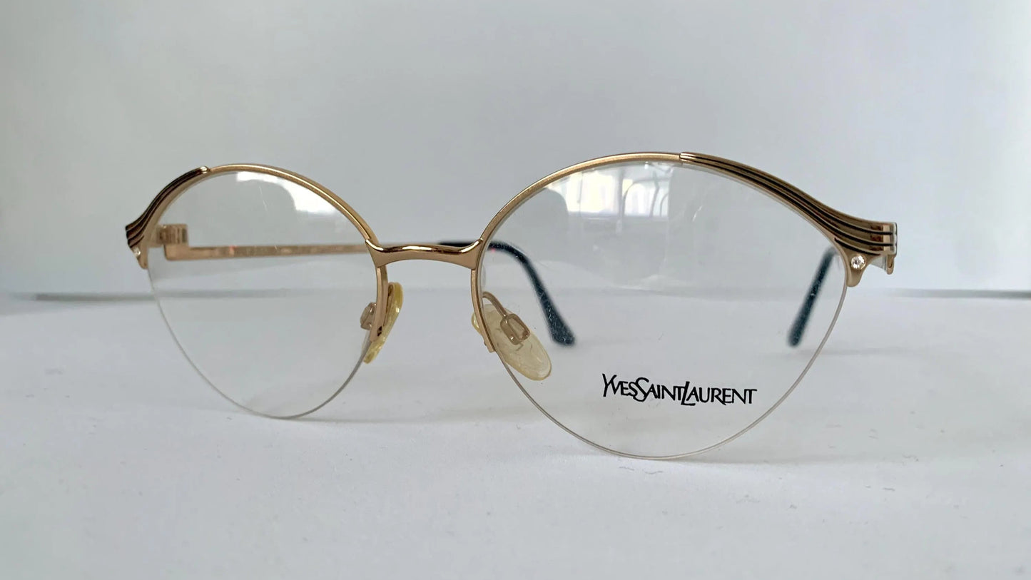 Yves Saint Laurent vintage glasses - 80s gold metal frames