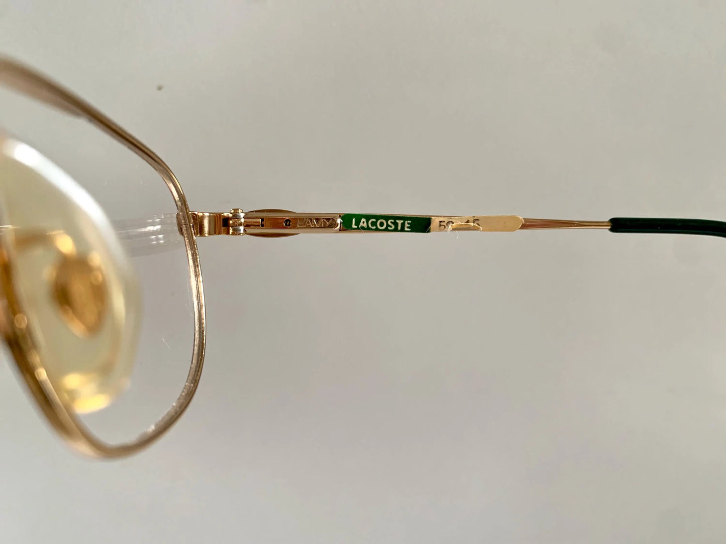 Lacoste 80s vintage glasses - green, burgundy and gold frame