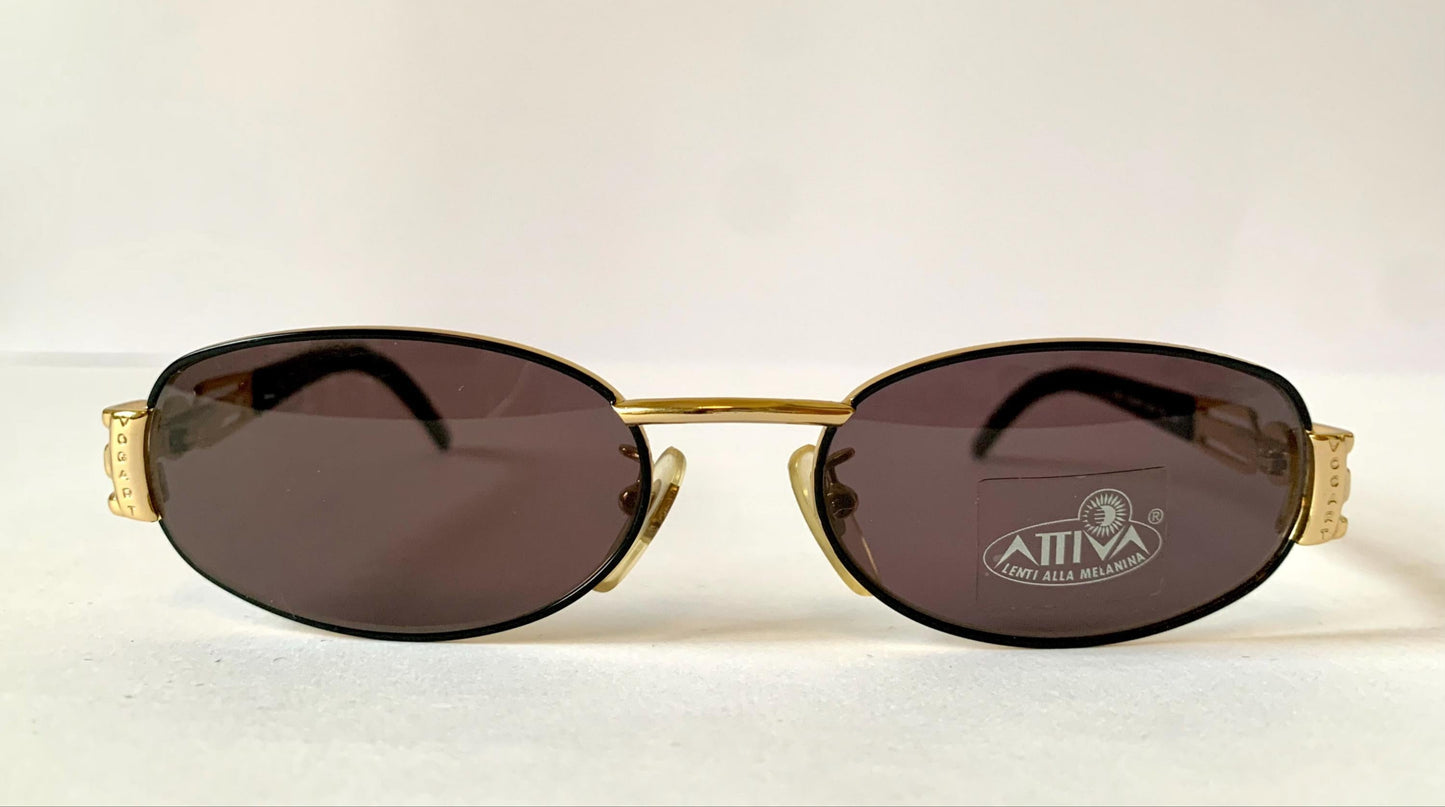 Vogart by Police 90s vintage sunglasses - oval golden frame