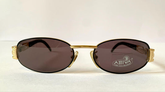 Vogart by Police 90s vintage sunglasses - oval golden frame