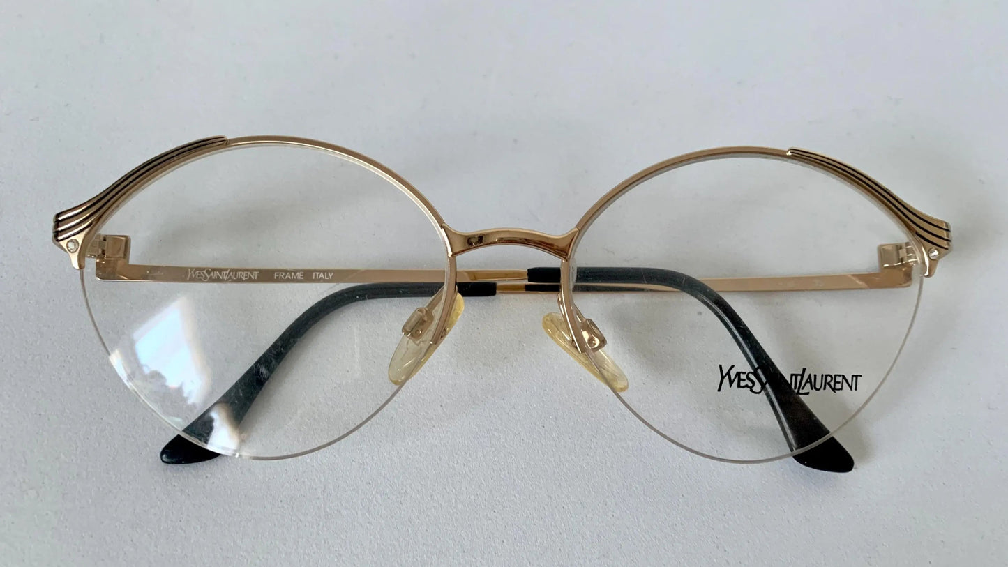 Yves Saint Laurent vintage glasses - 80s gold metal frames